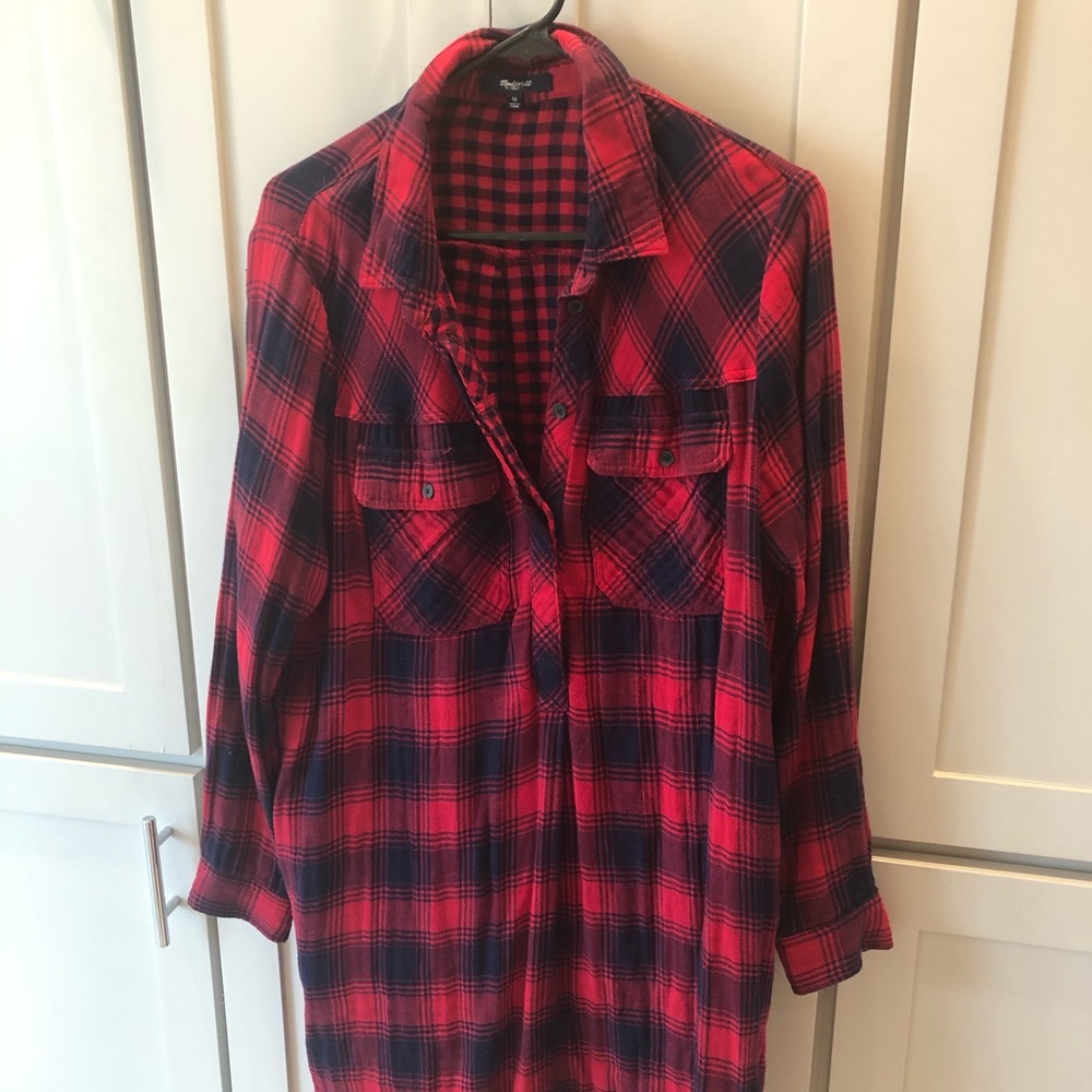 Madewell Plaid Shirt Dress